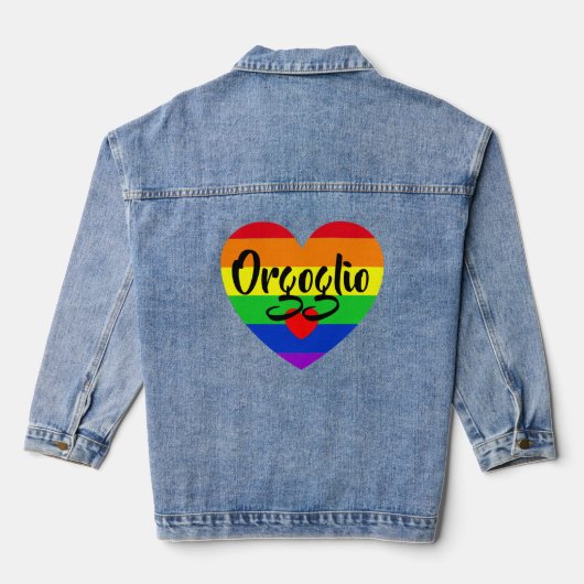 #LGBT #love #pride #gay #lesbian #freedom #parade Denim Jacket (Achterkant)