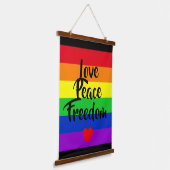 #LGBT #love #pride #gay #lesbian #freedom #parade Hangend Wandkleed (Gebogen)