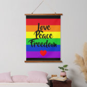 #LGBT #love #pride #gay #lesbian #freedom #parade Hangend Wandkleed (Slaapkamer)