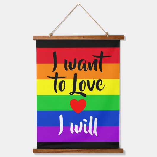 #LGBT #love #pride #gay #lesbian #freedom #parade Hangend Wandkleed (Voorkant)