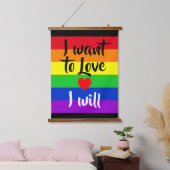 #LGBT #love #pride #gay #lesbian #freedom #parade Hangend Wandkleed (Slaapkamer)