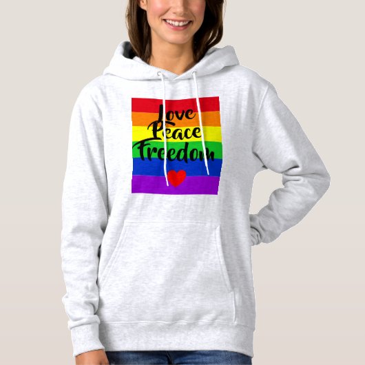 #LGBT #love #pride #gay #lesbian #freedom #parade Hoodie (Voorkant)