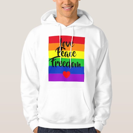 #LGBT #love #pride #gay #lesbian #freedom #parade Hoodie (Voorkant)