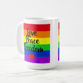 #LGBT #love #pride #gay #lesbian #freedom #parade Koffiemok (Voorkant links)
