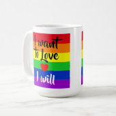 #LGBT #love #pride #gay #lesbian #freedom #parade Koffiemok (Voorkant links)