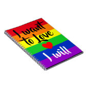 #LGBT #love #pride #gay #lesbian #freedom #parade Notitieboek (Rechterzijde)