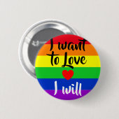 #LGBT #love #pride #gay #lesbian #freedom #parade Ronde Button 5,7 Cm (Voorkant /achterkant)