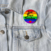 #LGBT #love #pride #gay #lesbian #freedom #parade Ronde Button 5,7 Cm (In situ)