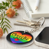 #LGBT #love #pride #gay #lesbian #freedom #parade Sleutelhanger (Voorkant Rechts)