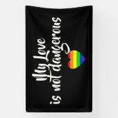 #LGBT #love #pride #gay #lesbian #freedom #parade Spandoek (Verticaal)