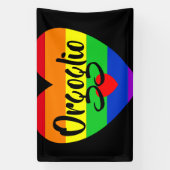 #LGBT #love #pride #gay #lesbian #freedom #parade Spandoek (Verticaal)