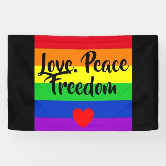 #LGBT #love #pride #gay #lesbian #freedom #parade Spandoek (Horizontaal)
