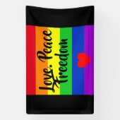 #LGBT #love #pride #gay #lesbian #freedom #parade Spandoek (Verticaal)