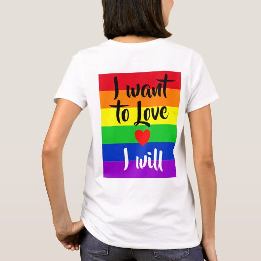 #LGBT #love #pride #gay #lesbian #freedom #parade T-shirt (Achterkant)