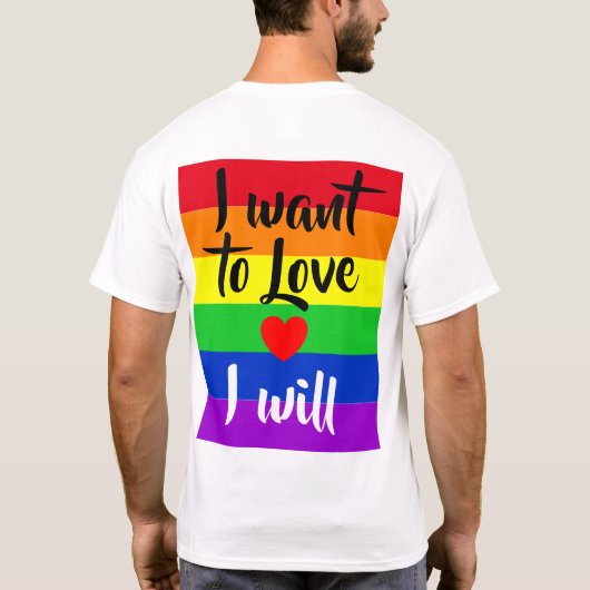 #LGBT #love #pride #gay #lesbian #freedom #parade T-shirt (Achterkant)