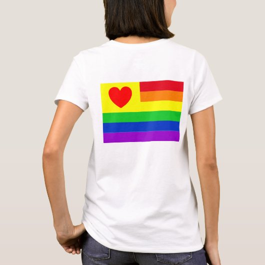 #LGBT #love #pride #gay #lesbian #freedom #parade T-shirt (Achterkant)
