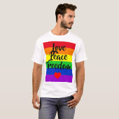 #LGBT #love #pride #gay #lesbian #freedom #parade T-shirt (Voorkant volledig)