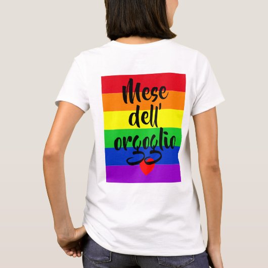 #LGBT #love #pride #gay #lesbian #freedom #parade T-shirt (Achterkant)