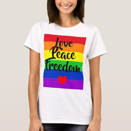 #LGBT #love #pride #gay #lesbian #freedom #parade T-shirt (Voorkant)