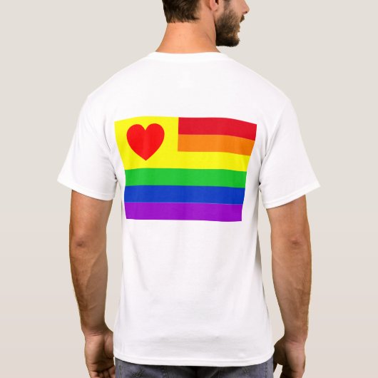 #LGBT #love #pride #gay #lesbian #freedom #parade T-shirt (Achterkant)