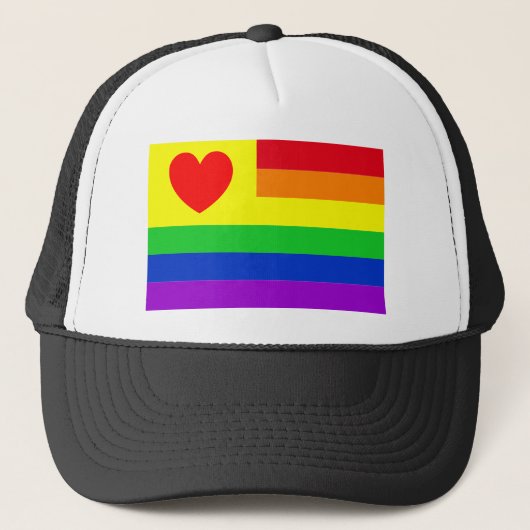 #LGBT #love #pride #gay #lesbian #freedom #parade Trucker Pet (Voorkant)