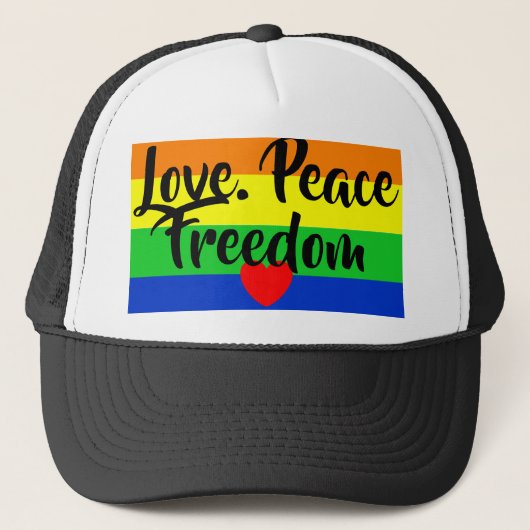 #LGBT #love #pride #gay #lesbian #freedom #parade Trucker Pet (Voorkant)