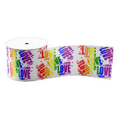 LGBT Love-tekst Grosgrain Lint (Spoel)
