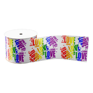 LGBT Love-tekst Grosgrain Lint