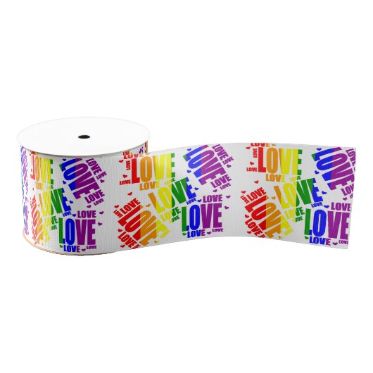LGBT Love-tekst Grosgrain Lint (Spoel)