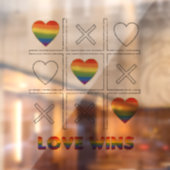 LGBT Love Wins Raamsticker (Vel 2)