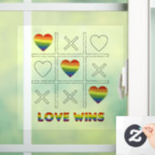LGBT Love Wins Raamsticker (Huis)