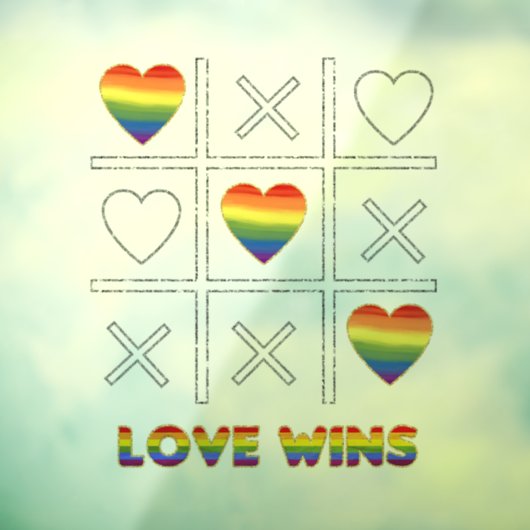 LGBT Love Wins Raamsticker (Vel 3)
