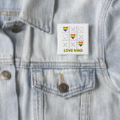 LGBT Love Wins Vierkante Button 5,1 Cm (In situ)