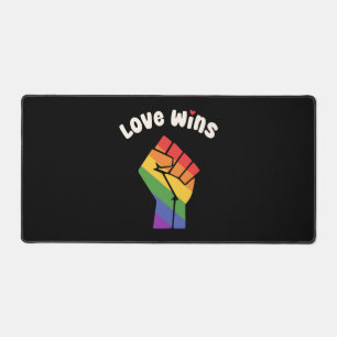 LGBT Love Wint Pride Fist Design voor Gelijkheid Bureaumat