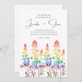 LGBT lupinen bloemen waterverf Kaart (Voorkant / Achterkant)