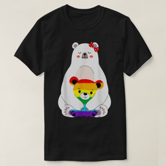LGBT Mama Bear Gay Pride Equal Rights Rainbow Moth T-shirt (Design voorkant)