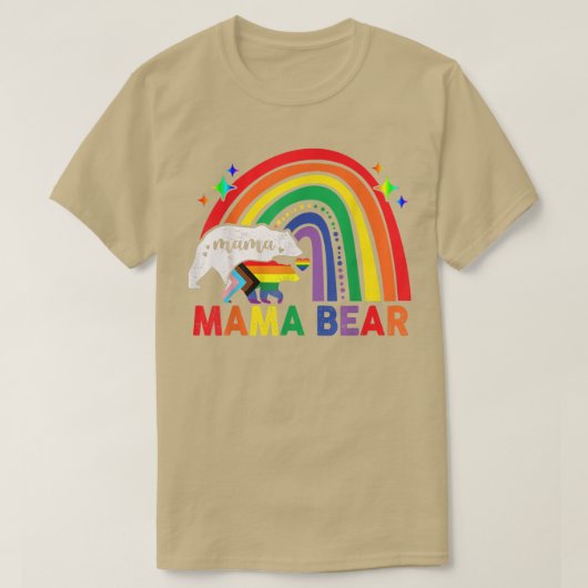 LGBT Mama Beer Gay Pride Equal Rights Rainbow Gif T-shirt (Design voorkant)