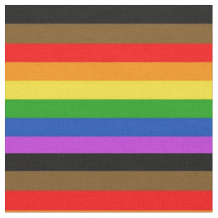 LGBT-mensen met kleur, inclusief regenboogvlag op Stof
