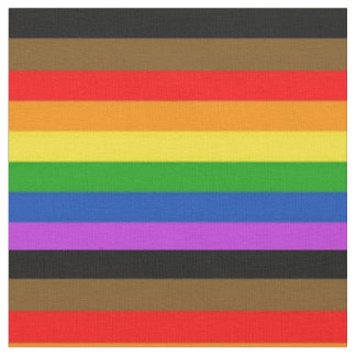 LGBT-mensen met kleur, inclusief regenboogvlag op Stof
