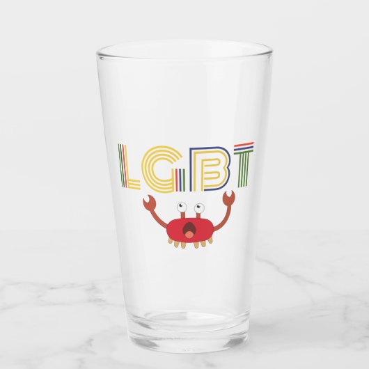 LGBT - Mensenrechten - Aardige Krab Glas (Voorkant)