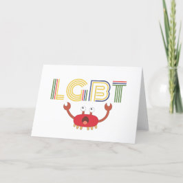 LGBT - Mensenrechten - Cute Crab Feestdagen Kaart