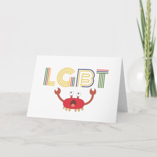 LGBT - Mensenrechten - Cute Crab Feestdagen Kaart (Voorkant)