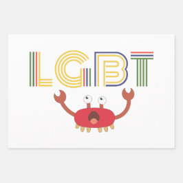 LGBT - Mensenrechten - Cute Crab Inpakpapier Vel