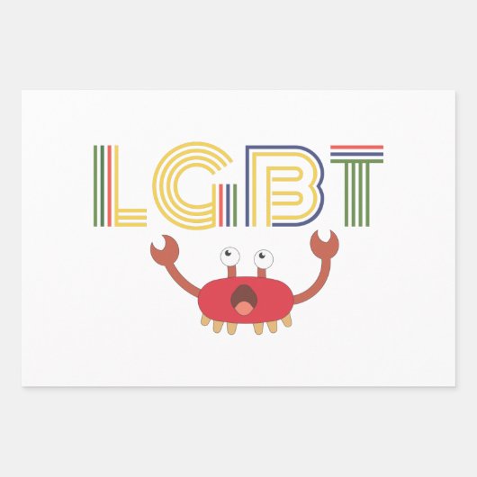 LGBT - Mensenrechten - Cute Crab Inpakpapier Vel (Voorkant 2)