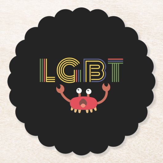 LGBT - Mensenrechten - Cute Crab Kartonnen Onderzetters (Voorkant)