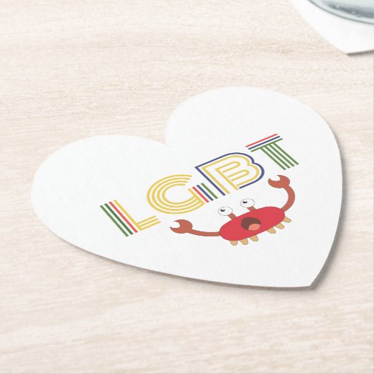 LGBT - Mensenrechten - Cute Crab Kartonnen Onderzetters (Gekanteld)