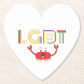 LGBT - Mensenrechten - Cute Crab Kartonnen Onderzetters (Voorkant)