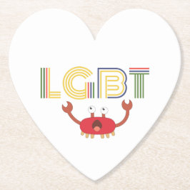 LGBT - Mensenrechten - Cute Crab Kartonnen Onderzetters