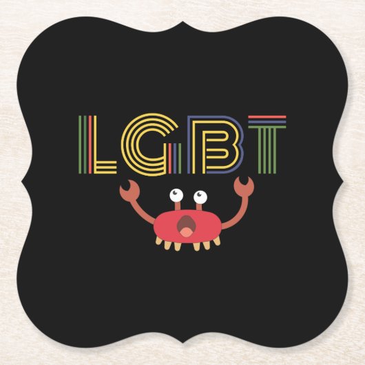 LGBT - Mensenrechten - Cute Crab Kartonnen Onderzetters (Voorkant)