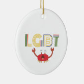 LGBT - Mensenrechten - Cute Crab Keramisch Ornament (Rechts)